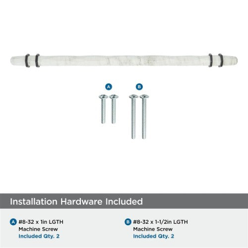 Carrione Zinc Marble White / Black Bronze Cabinet Pull 16