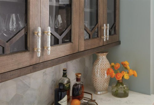 Carrione Zinc Marble White / Champagne Bronze Cabinet Pull 23