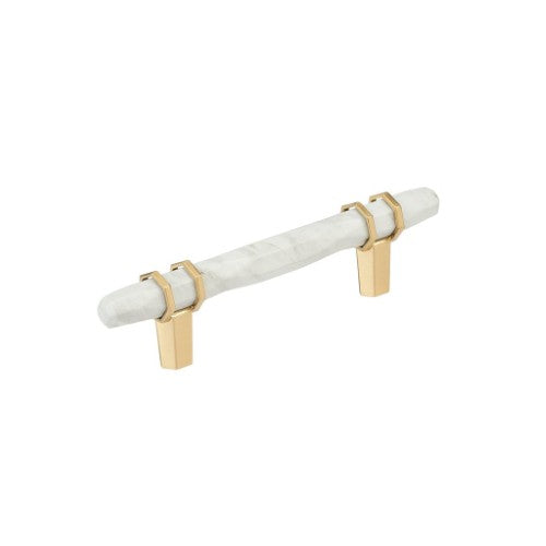 Carrione Zinc Marble White / Champagne Bronze Cabinet Pull 4