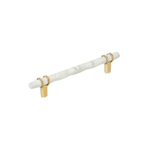 Carrione Zinc Marble White / Champagne Bronze Cabinet Pull 6