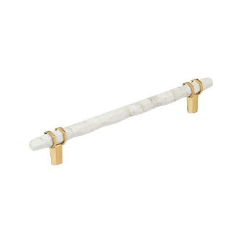 Carrione Zinc Marble White / Champagne Bronze Cabinet Pull 2