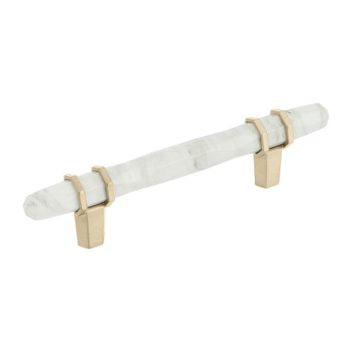 Carrione Zinc Marble White / Golden Champagne Cabinet Pull 17