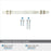 Carrione Zinc Marble White / Golden Champagne Cabinet Pull 18
