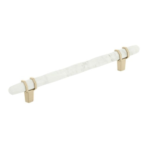 Carrione Zinc Marble White / Golden Champagne Cabinet Pull 12