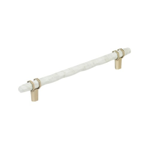 Carrione Zinc Marble White / Golden Champagne Cabinet Pull 2