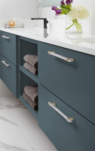Carrione Zinc Marble White / Golden Champagne Cabinet Pull 21