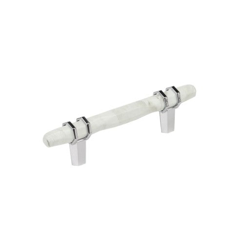 Carrione Zinc Marble White / Polished Chrome Cabinet Pull 4