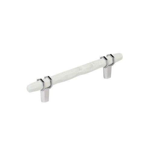 Carrione Zinc Marble White / Polished Chrome Cabinet Pull 5