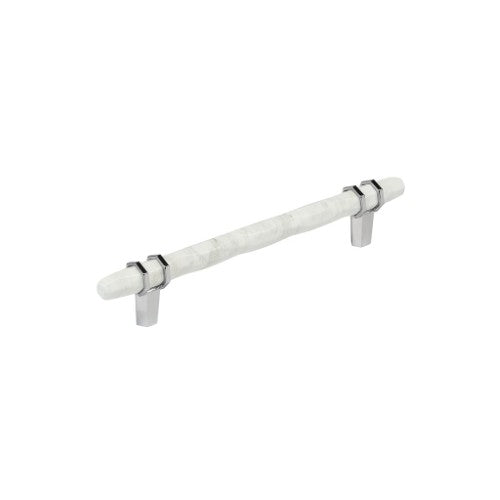 Carrione Zinc Marble White / Polished Chrome Cabinet Pull 6