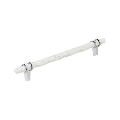 Carrione Zinc Marble White / Polished Chrome Cabinet Pull 2