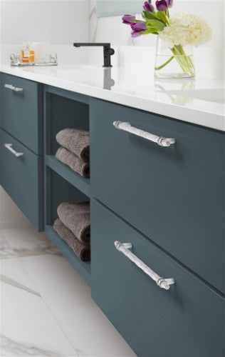 Carrione Zinc Marble White / Polished Chrome Cabinet Pull 21