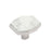 Carrione Zinc Marble White / Polished Nickel Cabinet Knob 1