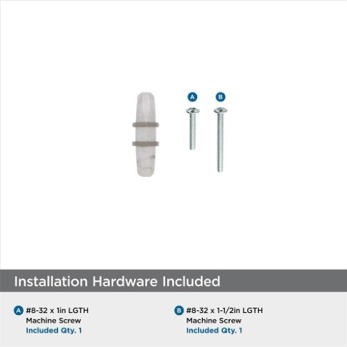 Carrione Zinc Marble White / Satin Nickel Cabinet Knob 6