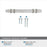 Carrione Zinc Marble White / Satin Nickel Cabinet Pull 22