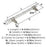 Carrione Zinc Marble White / Satin Nickel Cabinet Pull 8