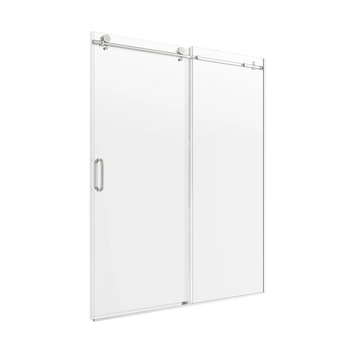 Marina Glass & Aluminum Brushed Nickel Shower Door Brushed Nickel 1