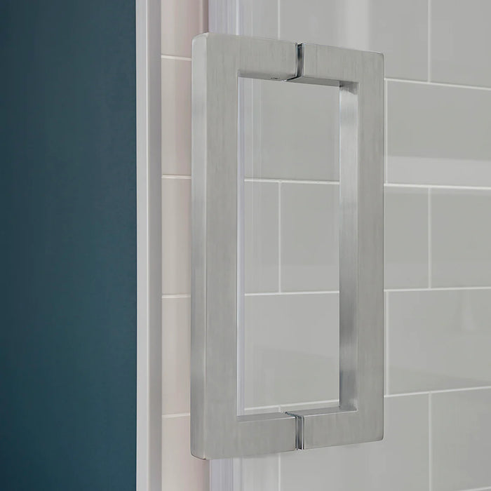 Marina Glass & Aluminum Brushed Nickel Shower Door Brushed Nickel 2