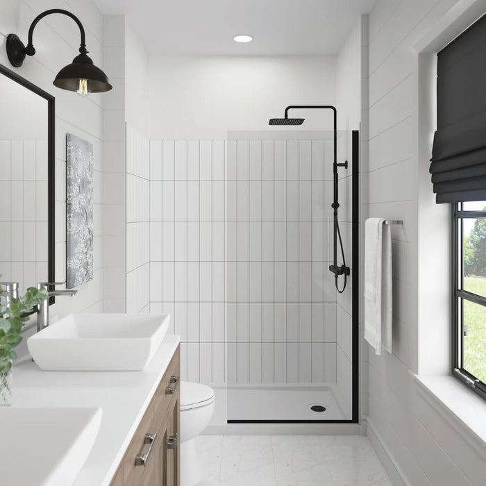 Marina Glass & Aluminum Matte Black Shower Door Matte Black 4