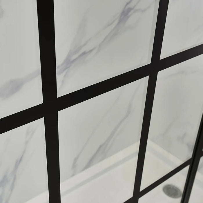 Marina Glass & Aluminum Matte Black Shower Door Matte Black 4