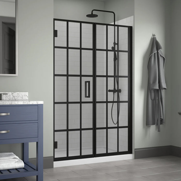 Marina Glass & Aluminum Matte Black Shower Door Matte Black 7