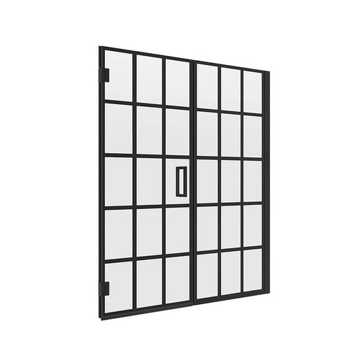 Marina Glass & Aluminum Matte Black Shower Door Matte Black 1
