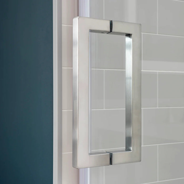 Marina Glass & Aluminum Silver Shower Door Silver 2