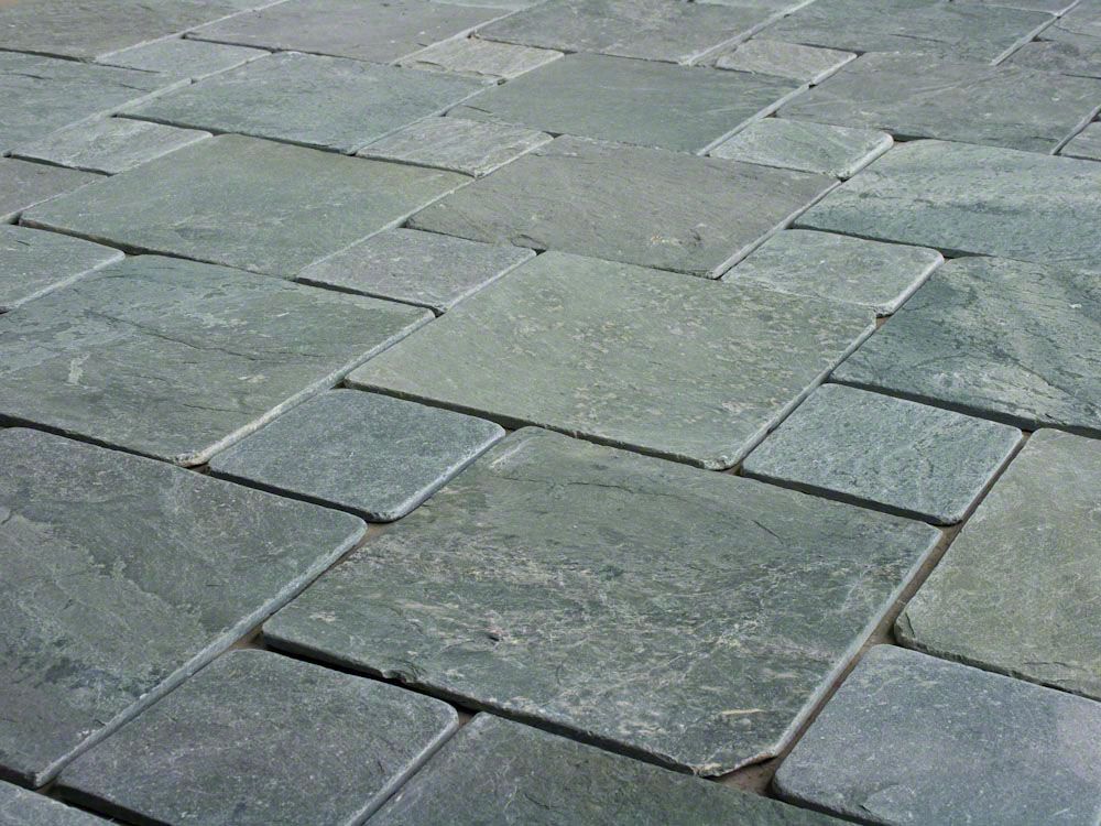 Marsh Green Slate Tile Tumbled 1