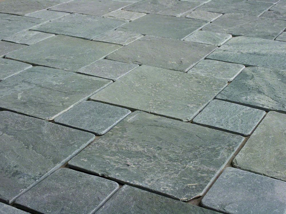 Marsh Green Slate Tile Tumbled 1