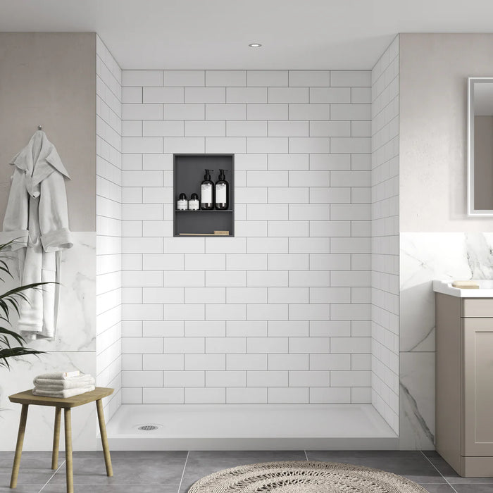 Stainless Steel Matte Black Shower Niche Matte Black 8