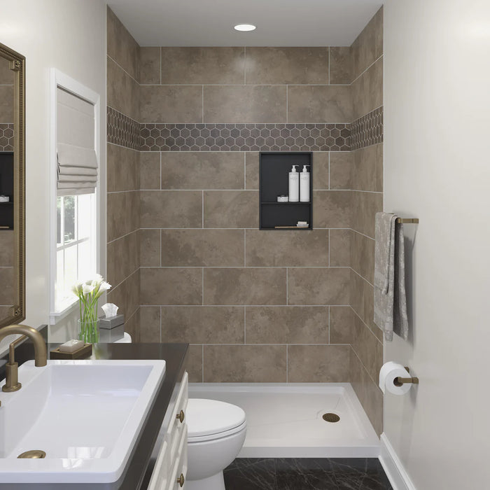 Stainless Steel Matte Black Shower Niche Matte Black 10