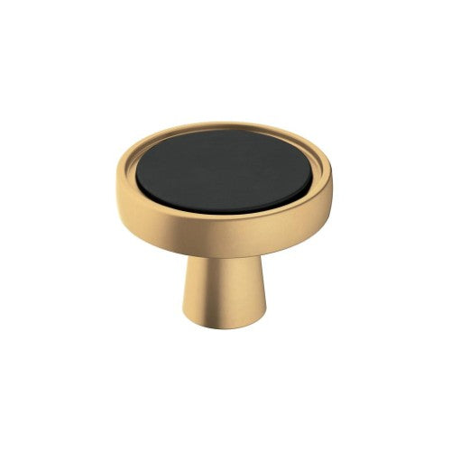 Mergence Zinc Matte Black / Champagne Bronze Cabinet Knob 1
