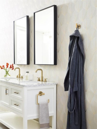 Mergence Zinc Matte Black / Champagne Bronze Cabinet Pull 24