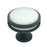 Oberon Zinc & Acrylic Matte Black / Frosted Acrylic Cabinet Knob 1