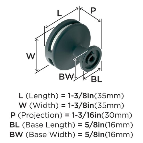 Oberon Zinc & Acrylic Matte Black / Frosted Acrylic Cabinet Knob 2