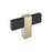 Mulino Zinc Matte Black / Golden Champagne Cabinet Knob 1