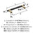 Mergence Zinc Matte Black / Golden Champagne Cabinet Pull 10