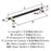 Mergence Zinc Matte Black / Golden Champagne Cabinet Pull 12