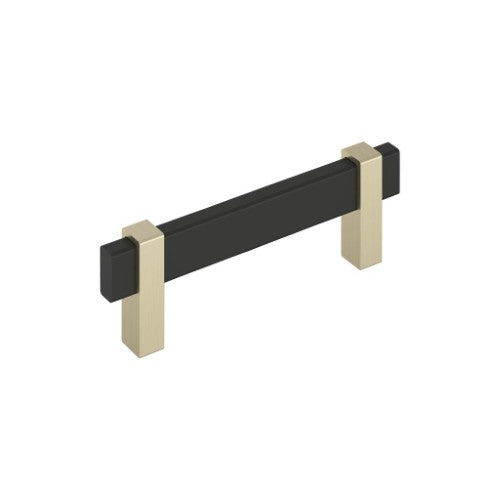 Mulino Zinc Matte Black / Golden Champagne Cabinet Pull 2