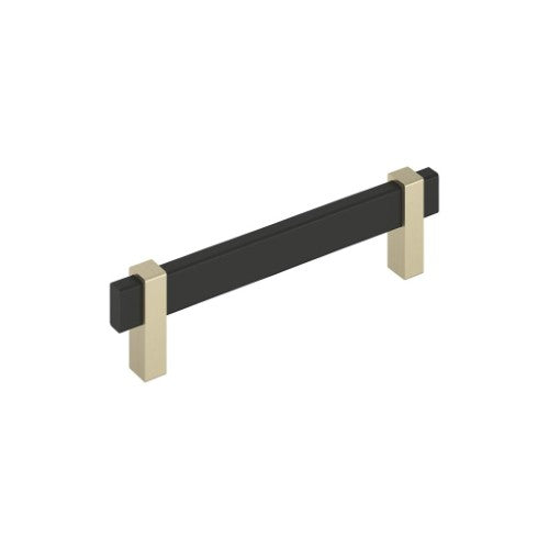 Mulino Zinc Matte Black / Golden Champagne Cabinet Pull 3