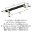 Mulino Zinc Matte Black / Golden Champagne Cabinet Pull 10