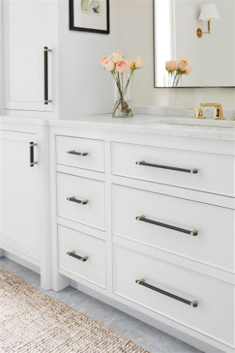 Mulino Zinc Matte Black / Golden Champagne Cabinet Pull 23