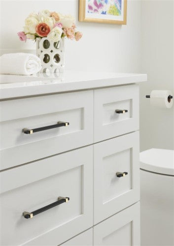 Mulino Zinc Matte Black / Golden Champagne Cabinet Pull 20