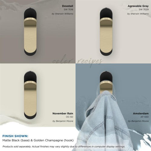 Unison Zinc Matte Black / Golden Champagne Hook 6