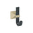 Burbank Zinc Matte Black / Golden Champagne Hook 1
