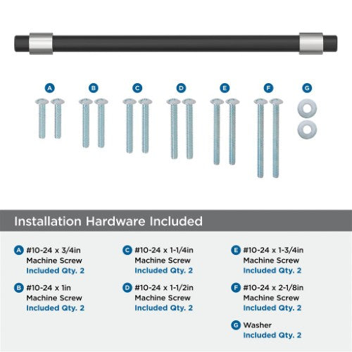 Mergence Zinc Matte Black / Polished Chrome Appliance Pull 5