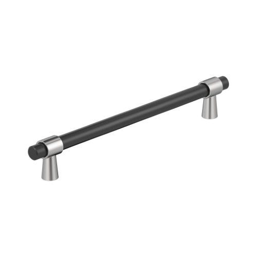 Mergence Zinc Matte Black / Polished Chrome Appliance Pull 1
