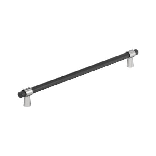 Mergence Zinc Matte Black / Polished Chrome Appliance Pull 2