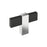 Mulino Zinc Matte Black / Polished Chrome Cabinet Knob 1