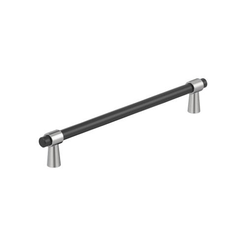 Mergence Zinc Matte Black / Polished Chrome Cabinet Pull 2