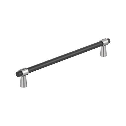 Mergence Zinc Matte Black / Polished Chrome Cabinet Pull 3